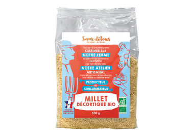 MILLET 100% FRANCE graines décortiq 500g