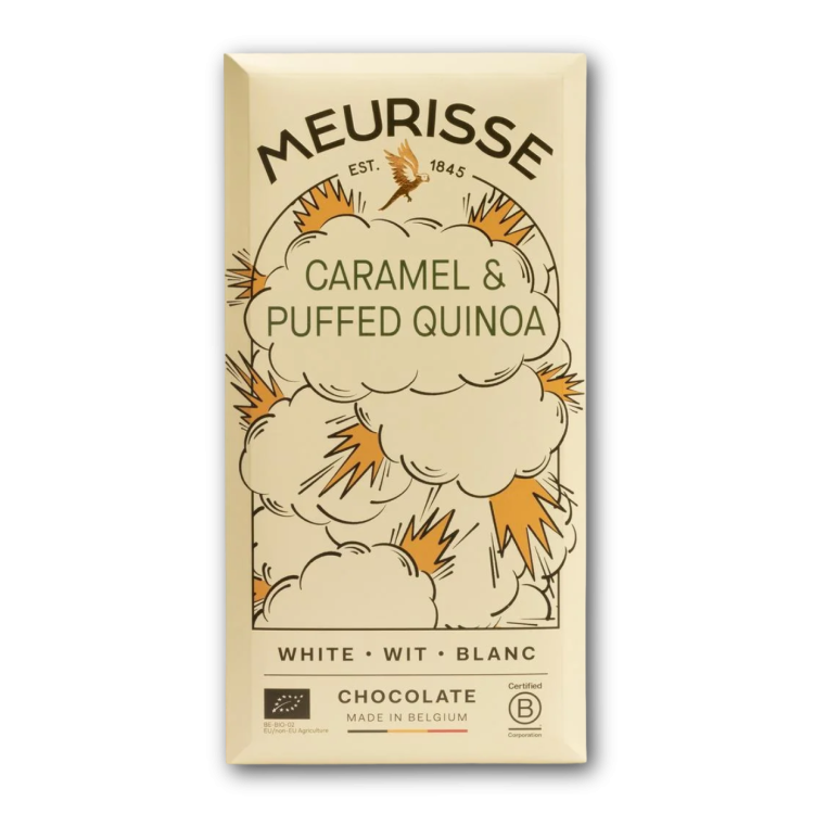 CARAMEL & PUFFED QUINOA WHITE 100g