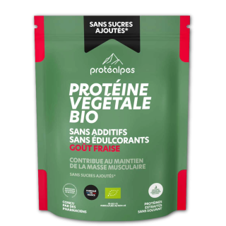 PROTEINE VEGETALE BIO FRAISE s/sucre540g