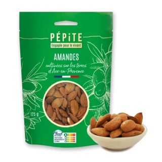 AMANDE DECORTIQUEE-PROVENCE FRANCE 125g