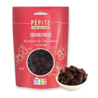 CRANBERRIES jus pomme  CANADA 125g