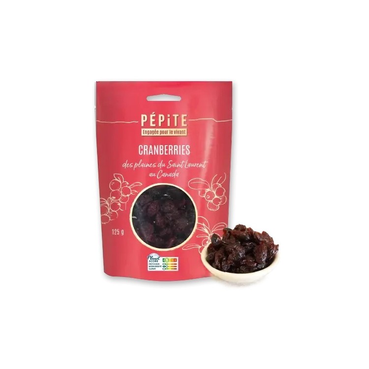 CRANBERRIES jus pomme  CANADA 125g