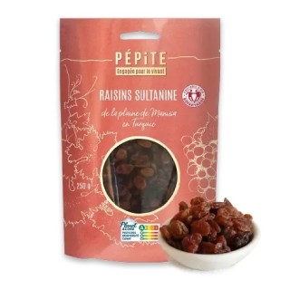 RAISINS SULTANINE gros calibTURQUIE 250g