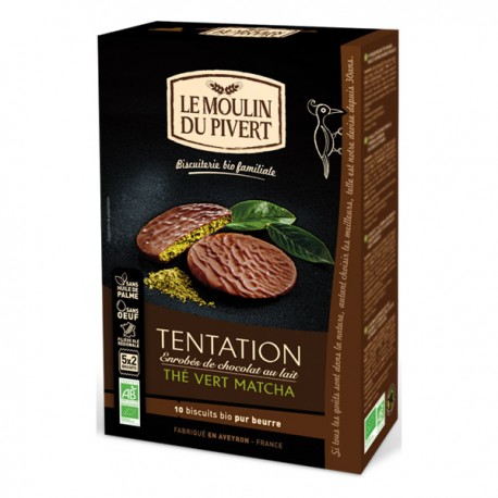 Tentation biscuit thé vert matcha choc. Tentation biscuit thé vert matcha choc.