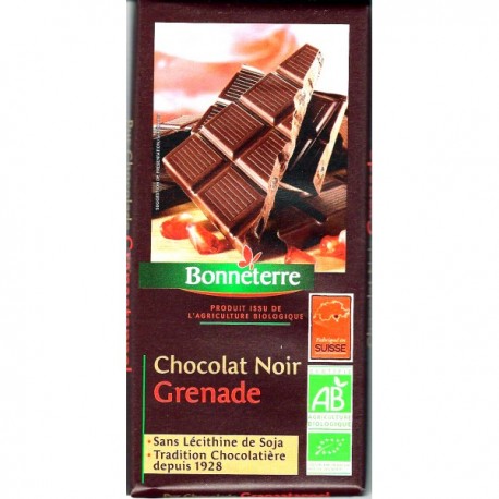 CHOCOLAT NOIR GRENADE 100 gr CHOCOLAT NOIR GRENADE 100 gr