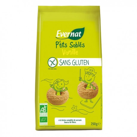P'tits sablés vanille ss gluten 250 gr P'tits sablés vanille ss gluten 250 gr