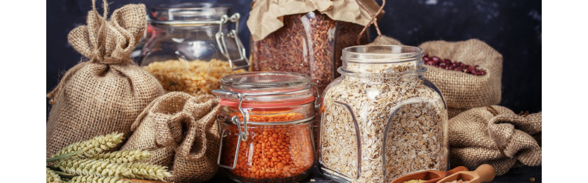 Céréales, pâtes, riz, graines